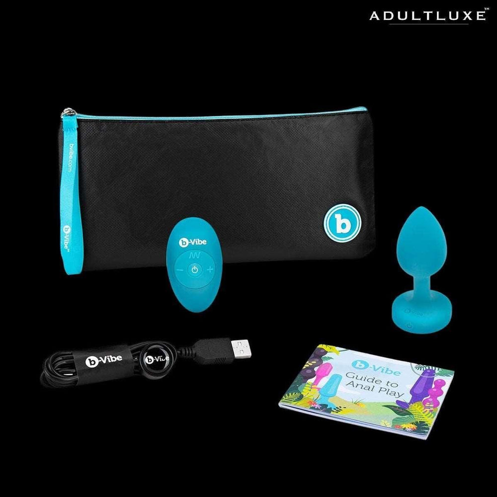 B-Vibe Vibrating Jewel Plug with Remote - AdultLuxe