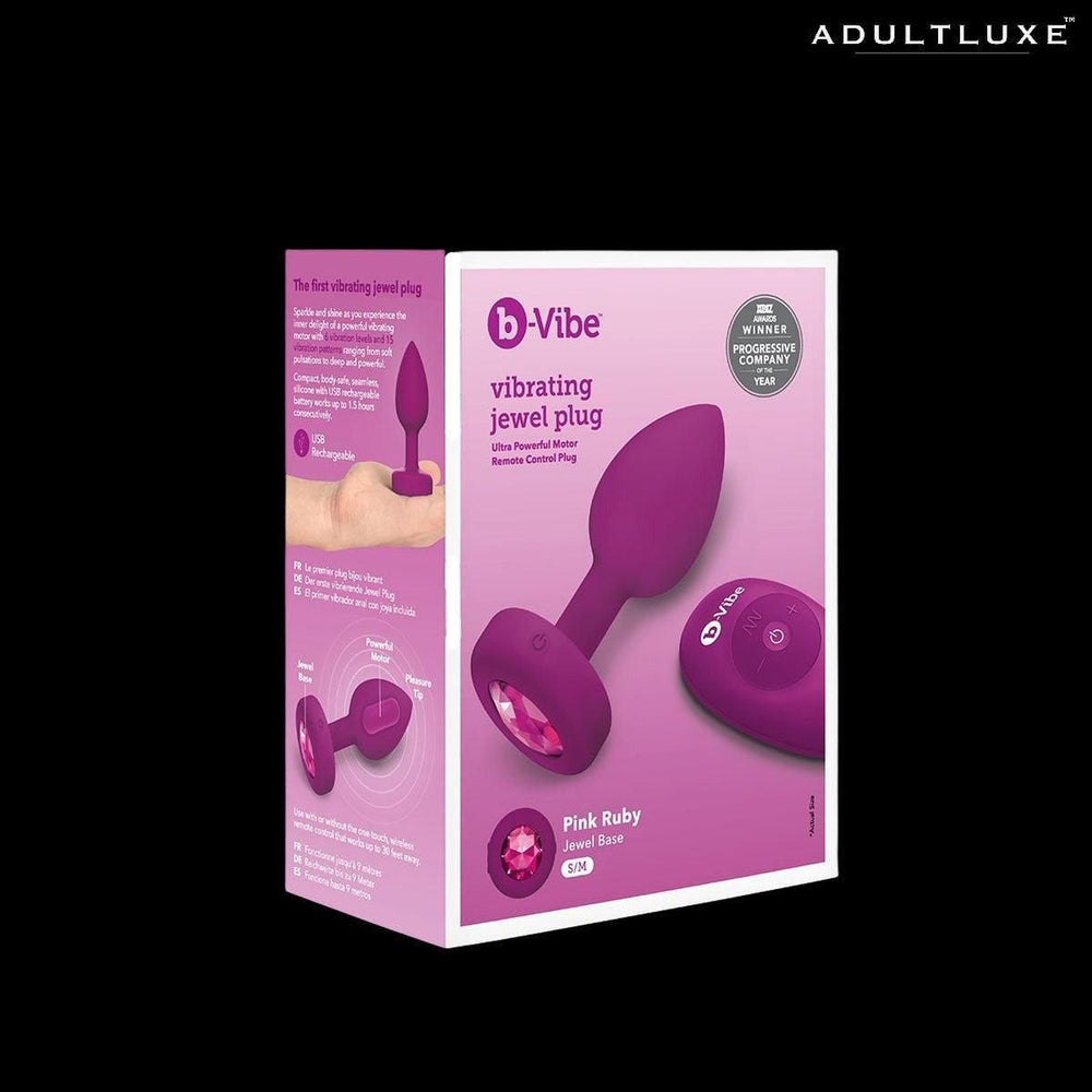 B-Vibe Vibrating Jewel Plug with Remote - AdultLuxe