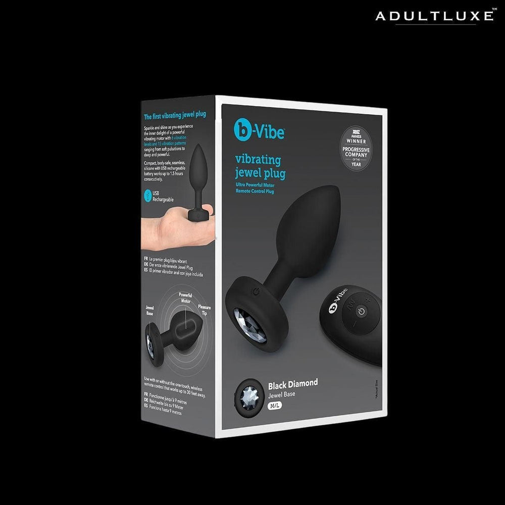 B-Vibe Vibrating Jewel Plug with Remote - AdultLuxe