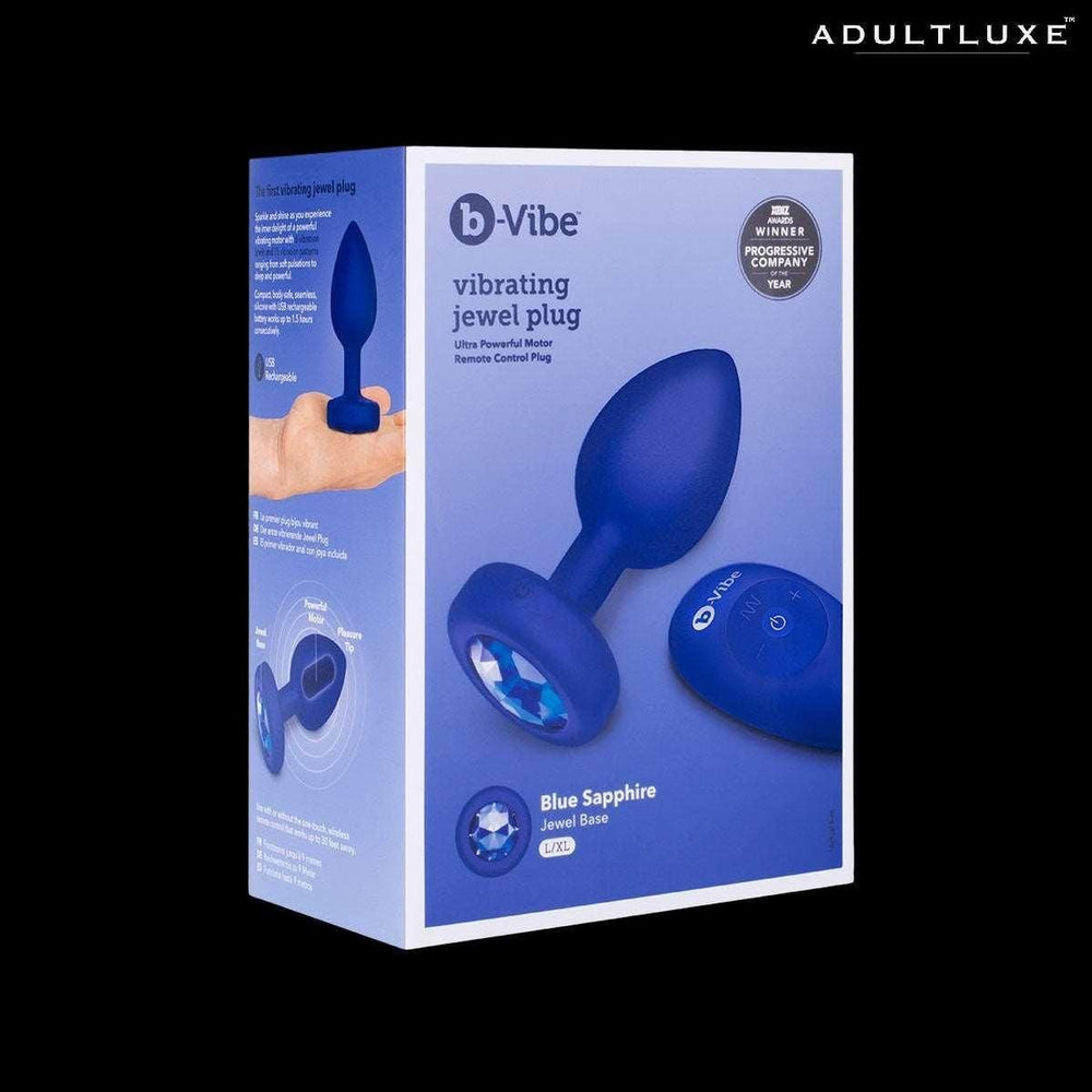 B-Vibe Vibrating Jewel Plug with Remote - AdultLuxe