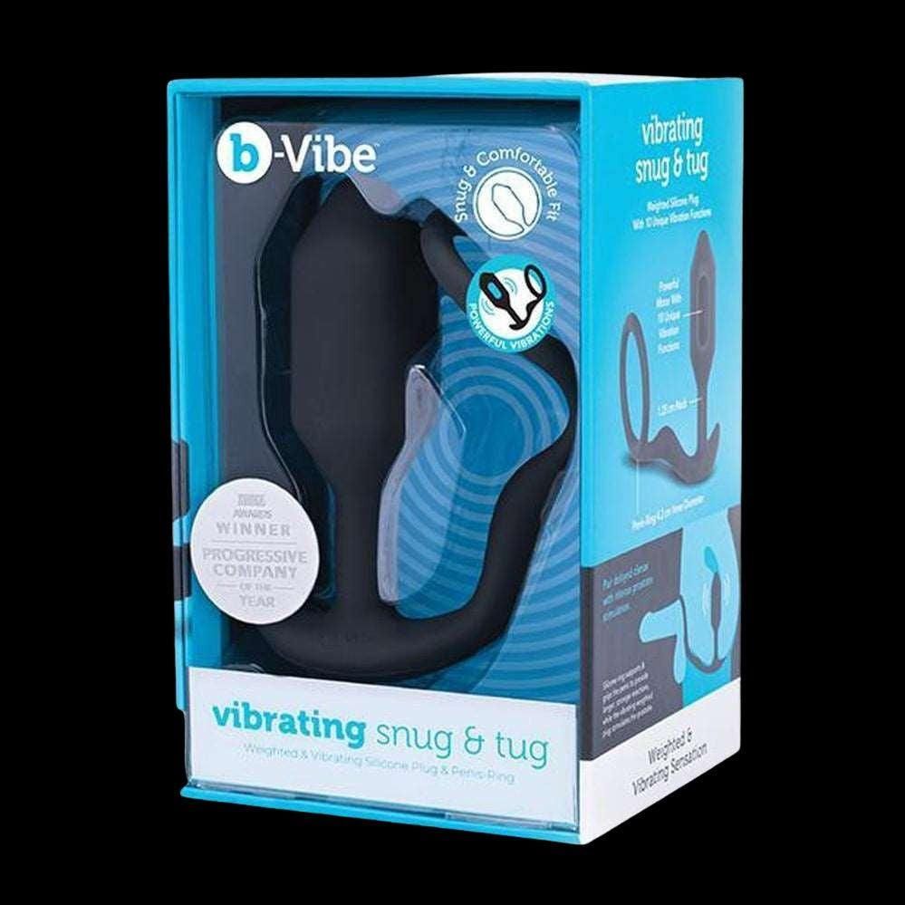 B-Vibe Vibrating Snug & Tug Cock Ring - AdultLuxe