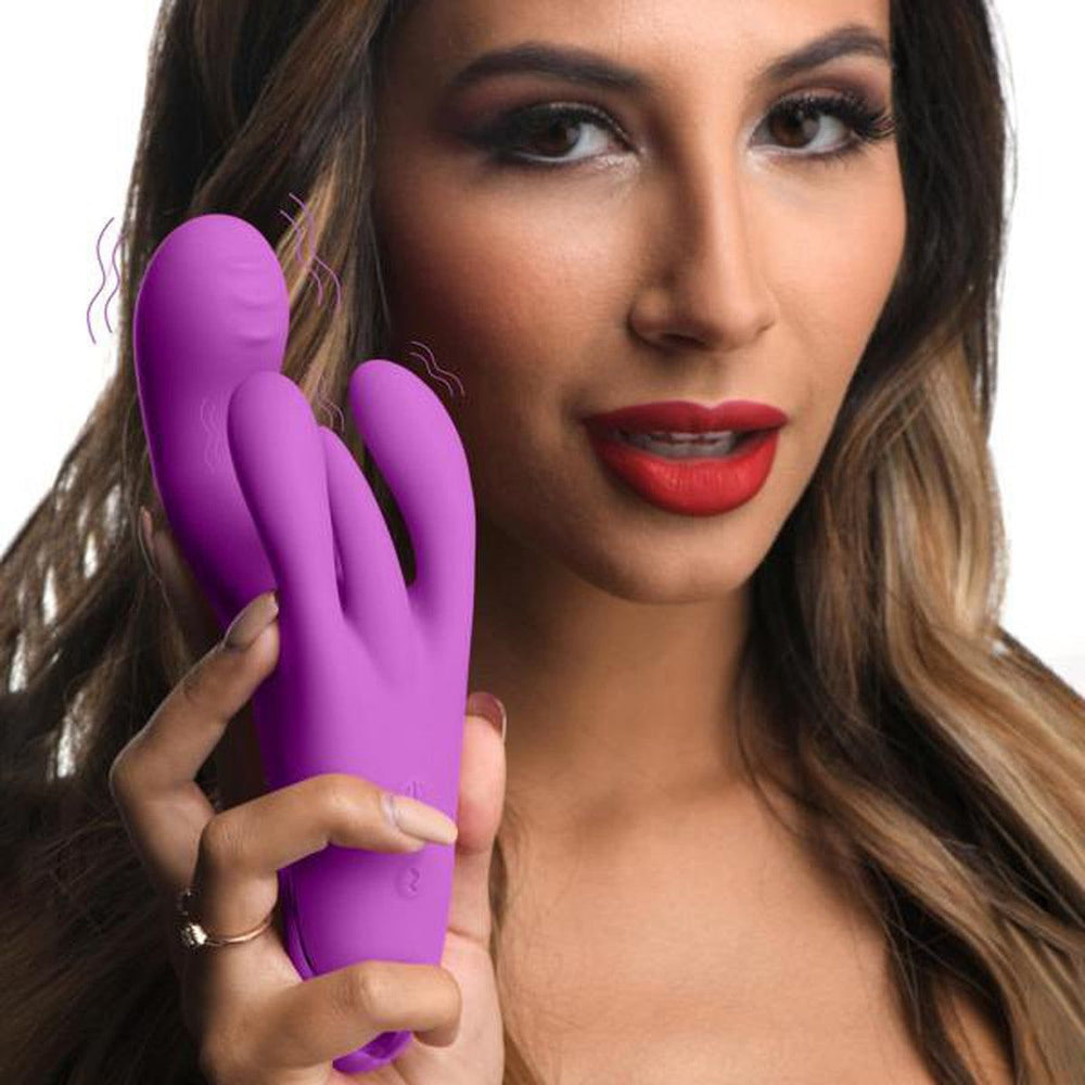 Bang! 10x Triple Rabbit Silicone Vibrator - AdultLuxe
