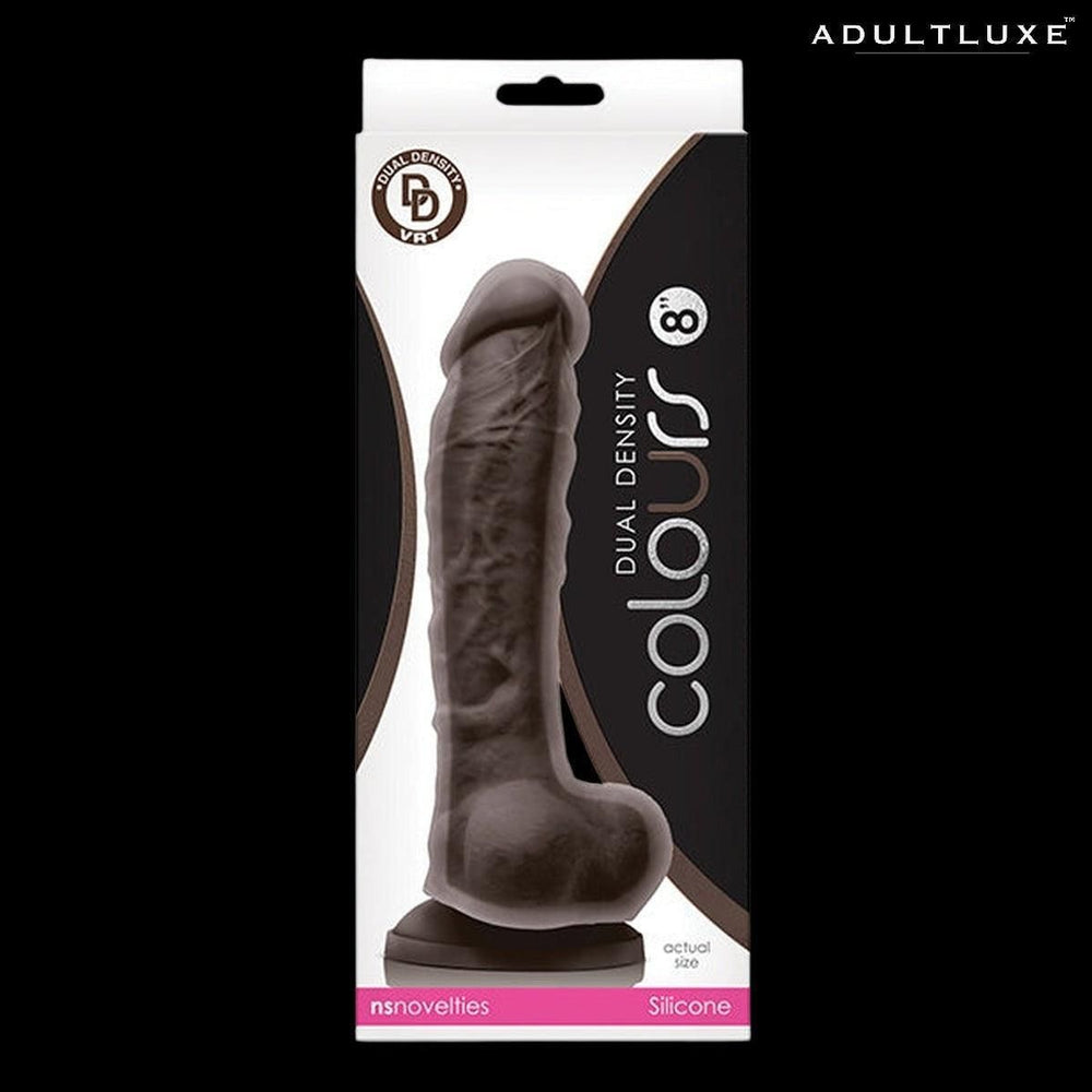 Colours Dual Density 8 Inch Silicone Dildo - AdultLuxe