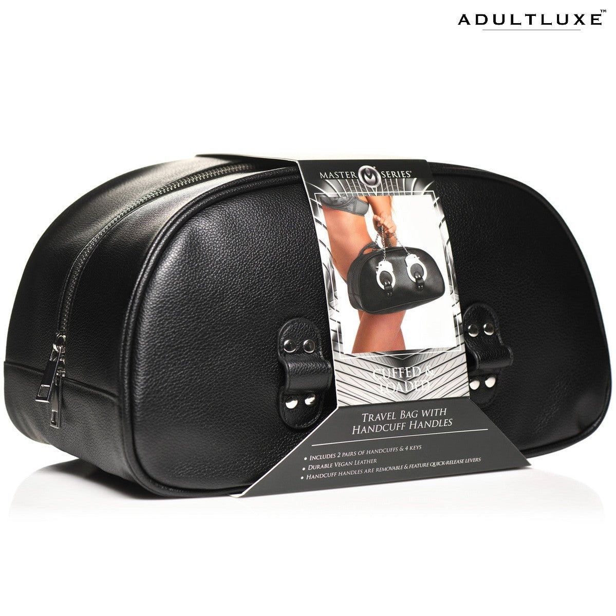 Cuffed And Loaded Travel Bag With Handcuffs - AdultLuxe