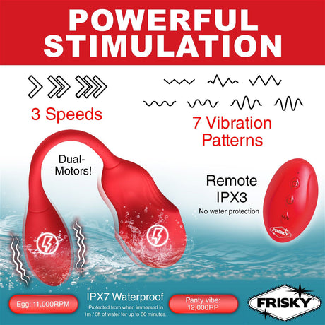 Double Love Connection Silicone Panty Vibe With Remote Control