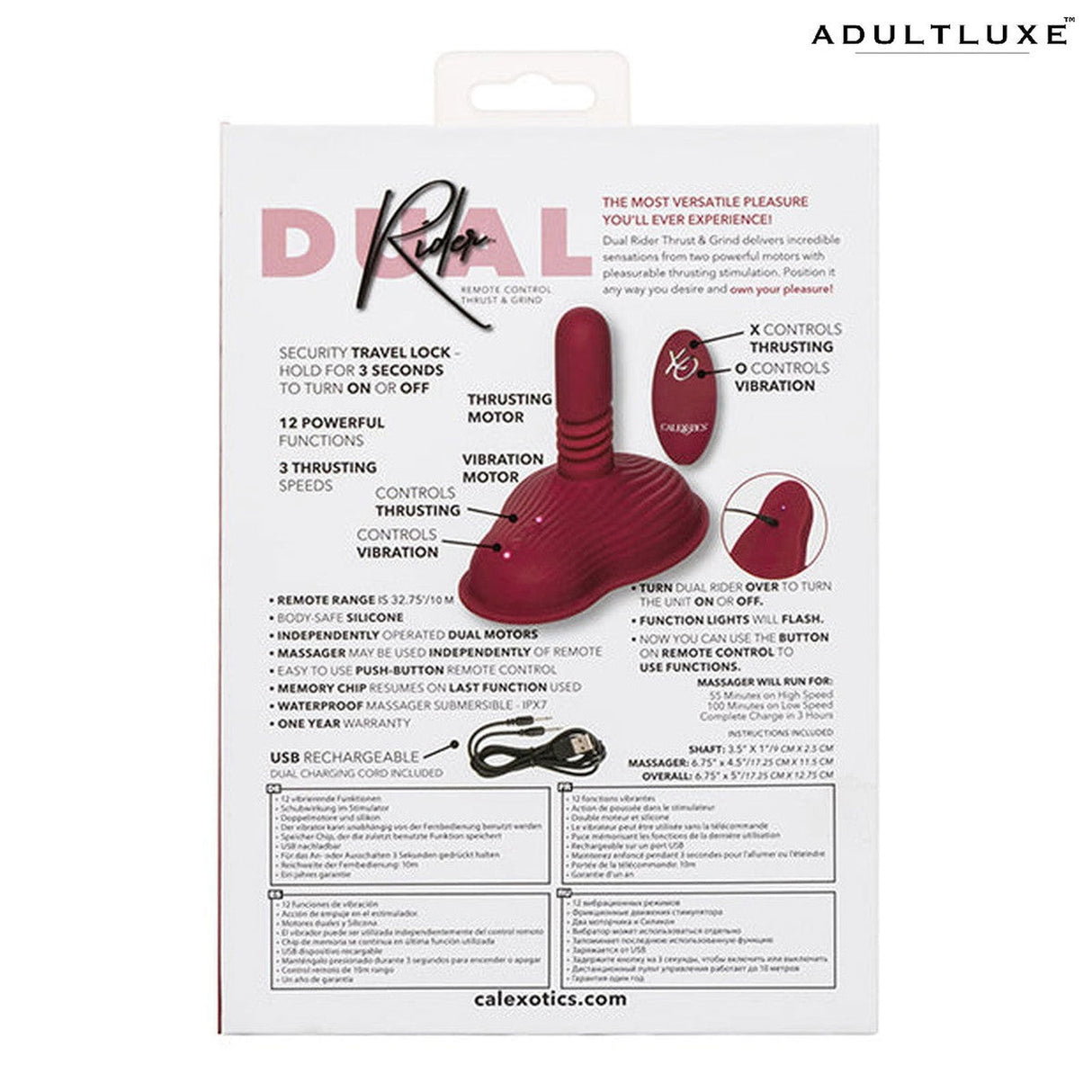Dual Rider Remote Control Thrust And Grind - AdultLuxe
