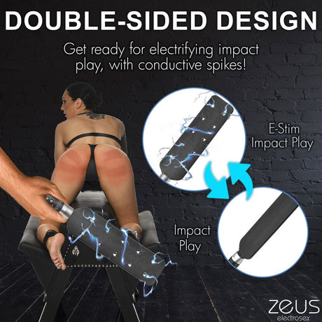 E-stim Spiked Paddle by Zeus Electrosex - AdultLuxe