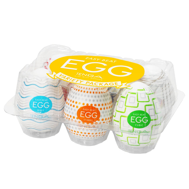 Tenga Egg standard series — 3-pack contains three assorted standard eggs (packaging may vary)