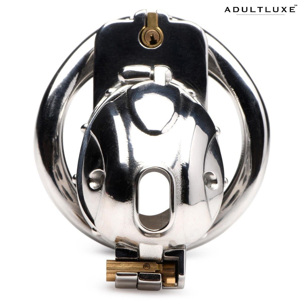 Entrapment Deluxe Locking Open Chastity Cage from Master Series - AdultLuxe