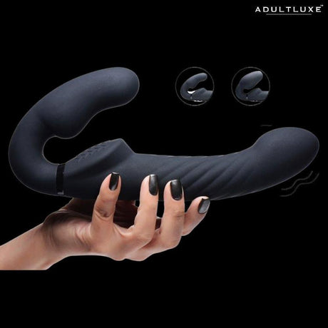 Ergo-Fit Strapless Strap-on Remote Control Vibrator - AdultLuxe