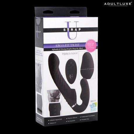 Ergo-Fit Strapless Strap-on Remote Control Vibrator - AdultLuxe