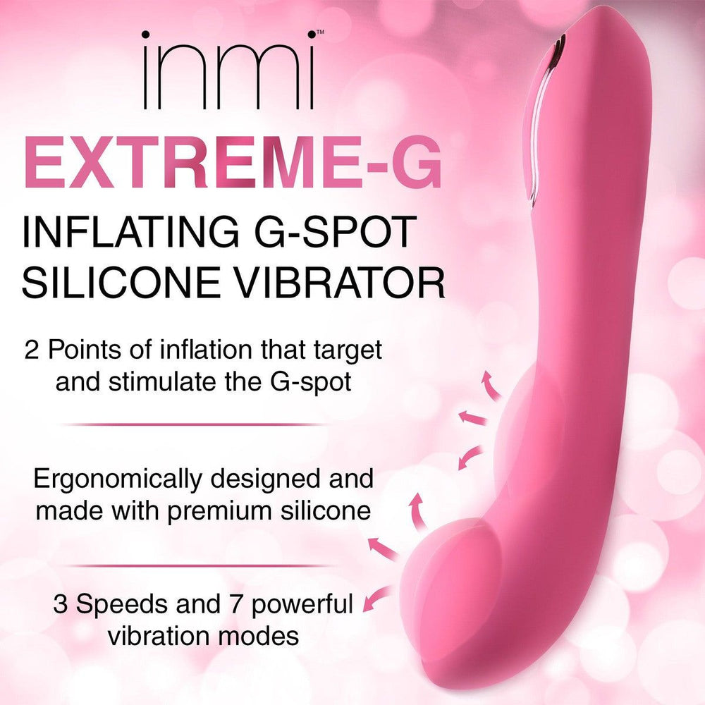 Extreme-G Inflating G-spot Silicone Vibrator - AdultLuxe
