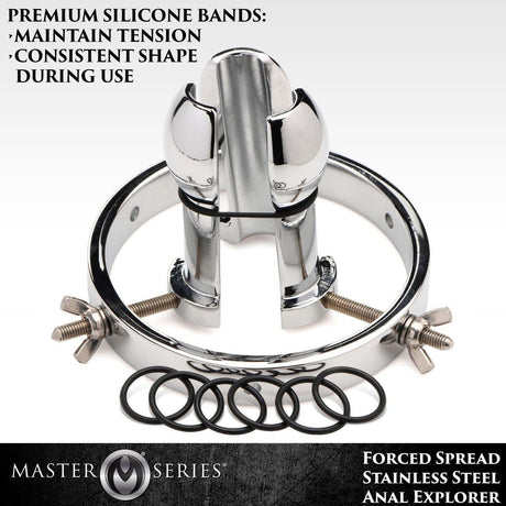 Forced Spread Stainless Steel Anal Explorer - AdultLuxe