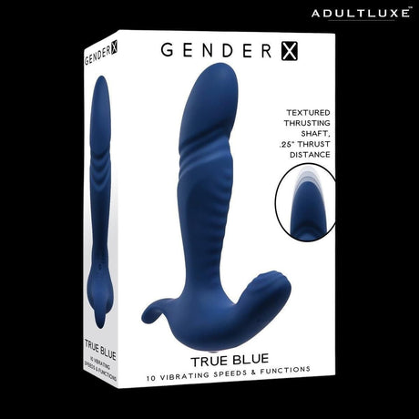 Gender X True Blue Thrusting Prostate Stimulator - AdultLuxe