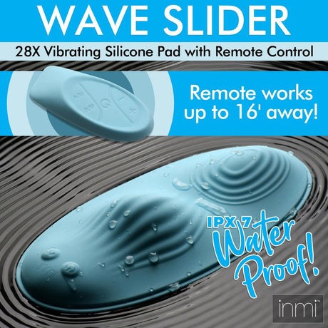 Inmi 28x Wave Slider Vibrating Silicone Pad With Remote - AdultLuxe