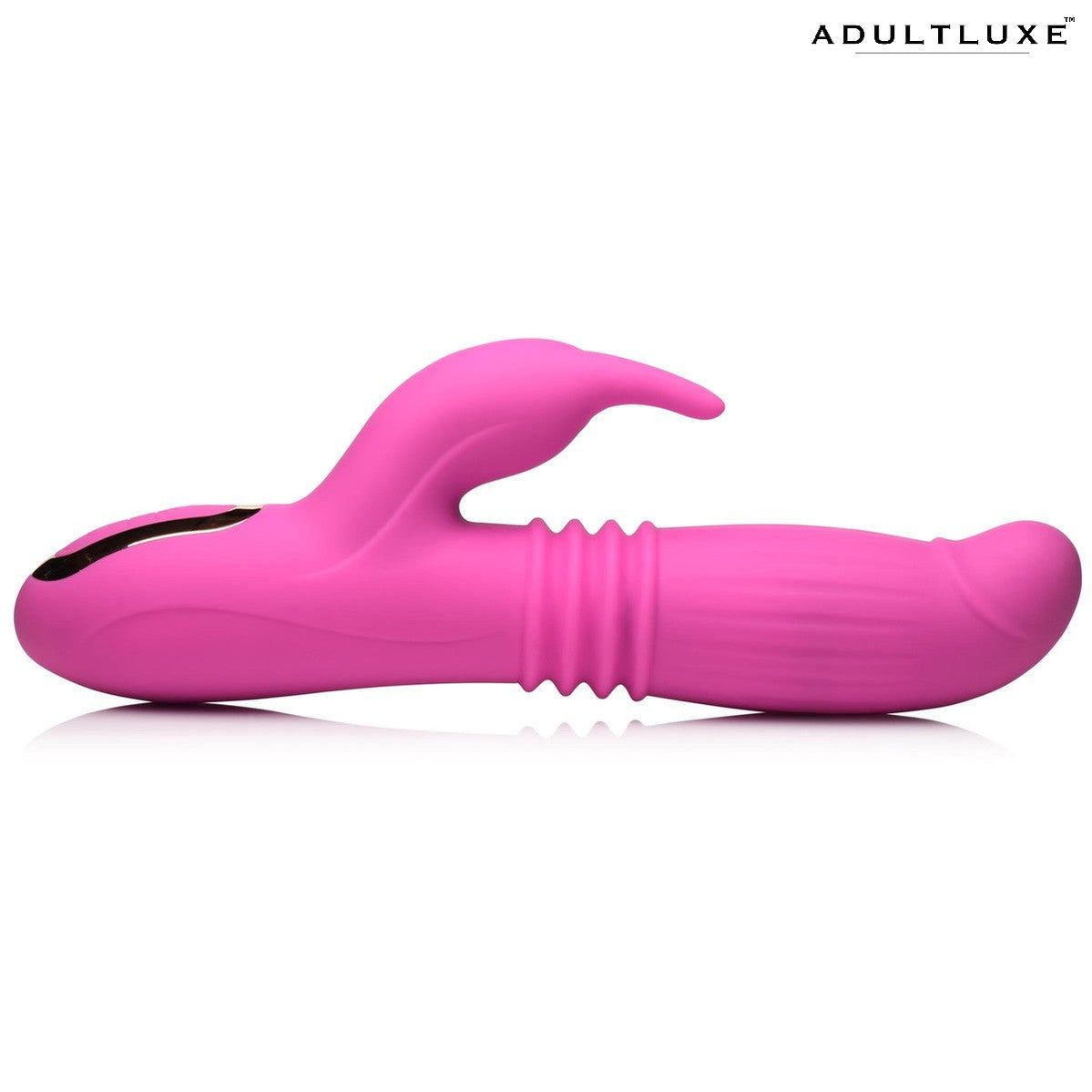 Inmi 35x Lil Swell Thrusting & Inflating Silicone Rabbit Vibrator - AdultLuxe