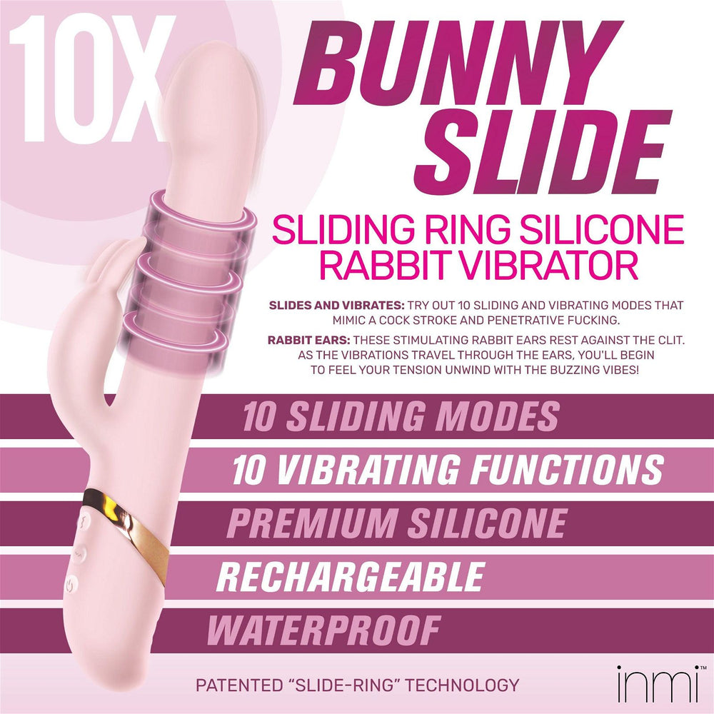 Inmi Bunny Slide Sliding Ring Rabbit Vibrator - AdultLuxe