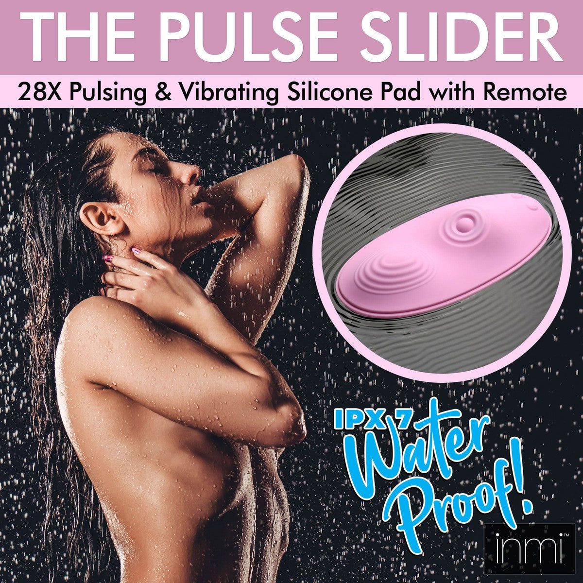 Inmi The Pulse Slider 28x Pulsing Vibrating Silicone Pad - AdultLuxe