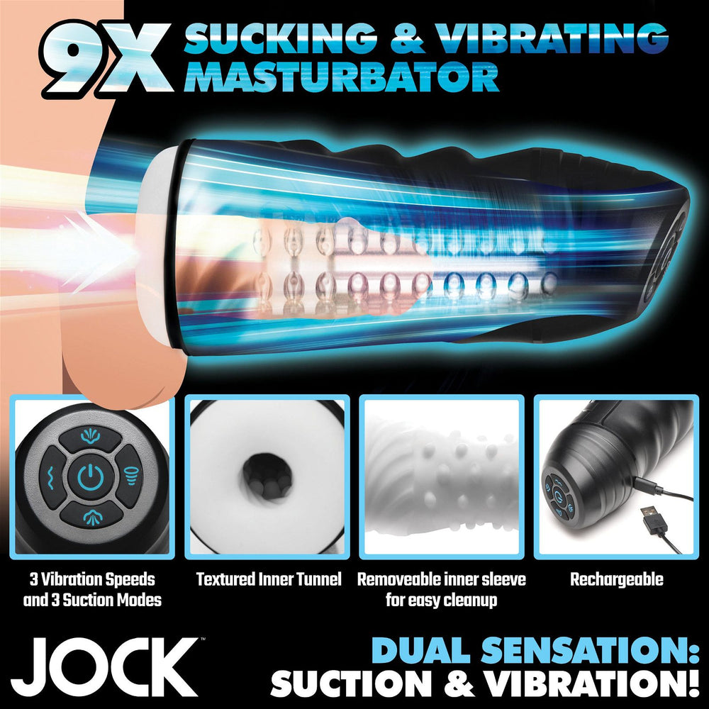 Jock 9x Sucking And Vibrating Masturbator from Curve Toys - AdultLuxe