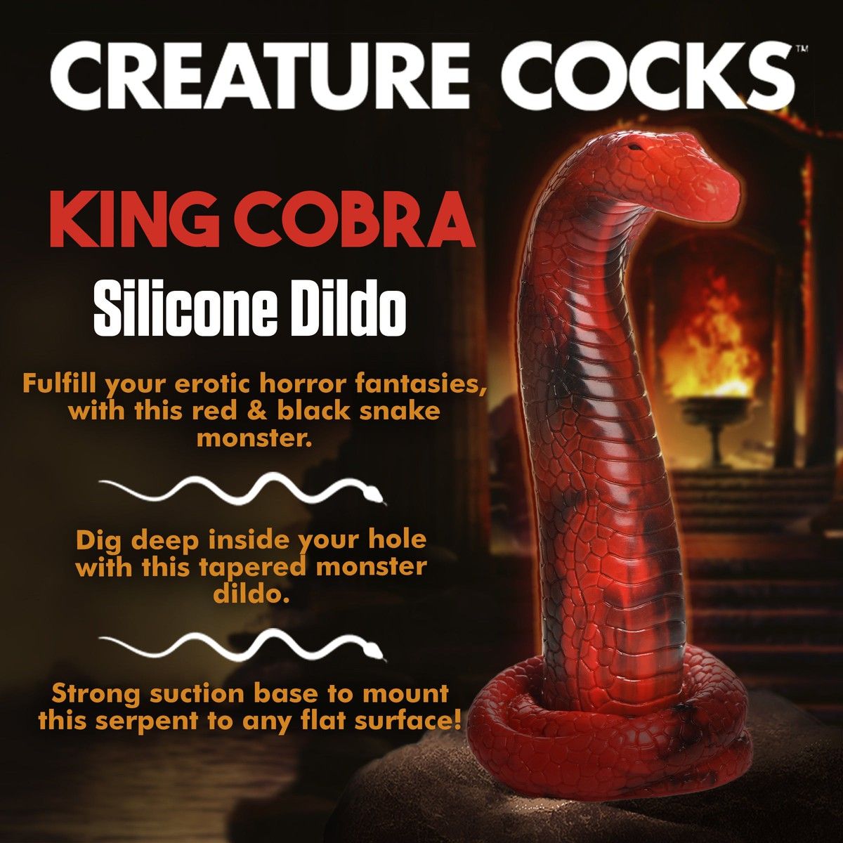 King Cobra Silicone Dildo - AdultLuxe