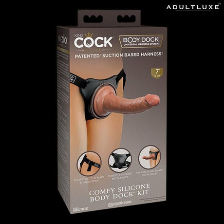 King Cock Elite Comfy Silicone Body Dock Kit - AdultLuxe