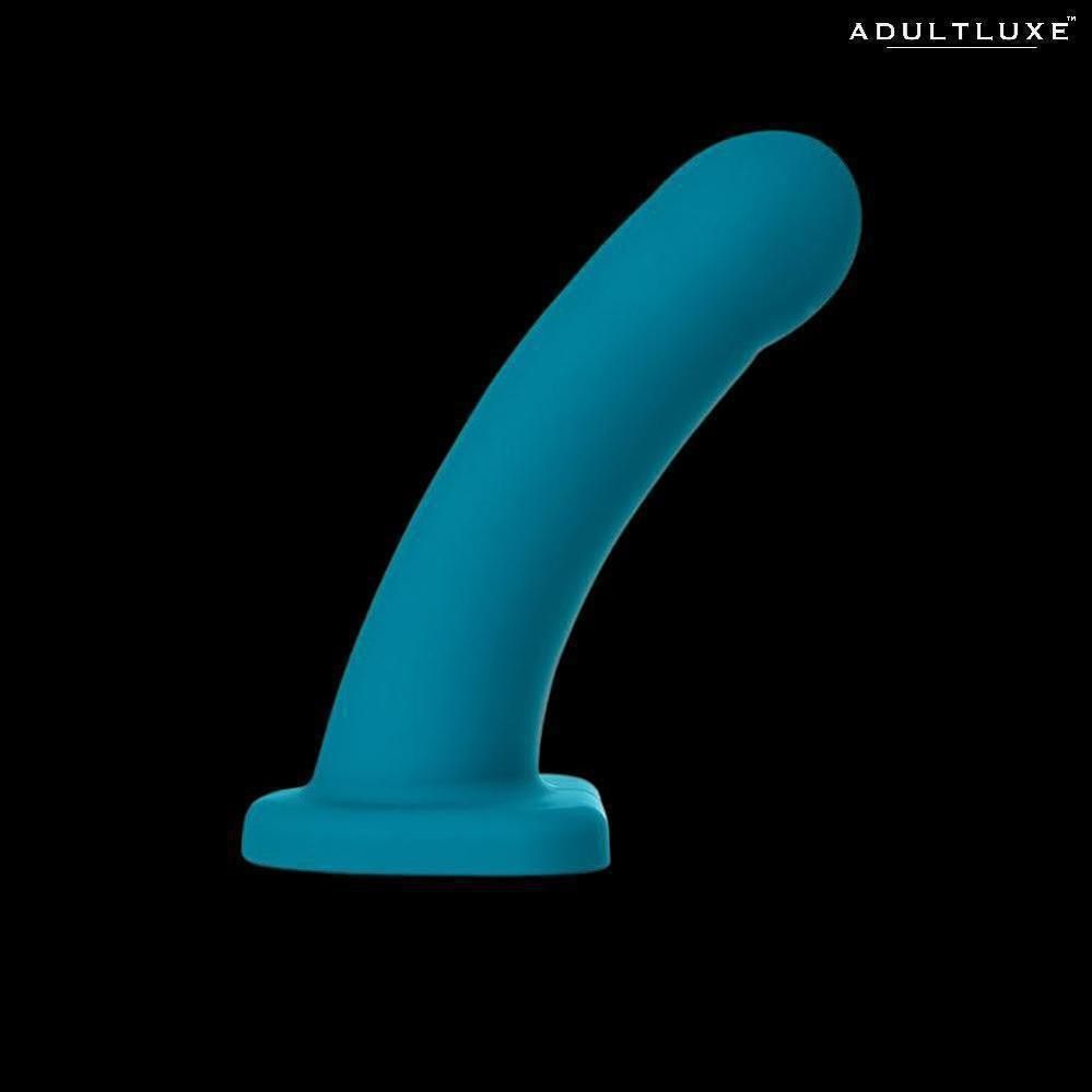 Lennox Green Hollow Vibrating Strap On Dildo - AdultLuxe