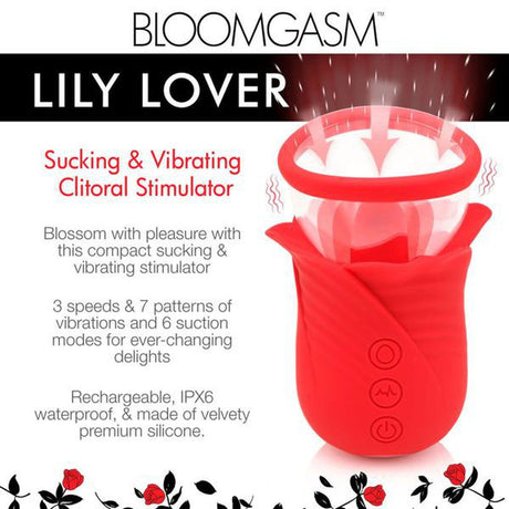 Lily Lover Sucking & Vibrating Clitoral Stimulator - AdultLuxe