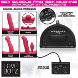 LoveBotz 50x Saddle Pro Sex Machine With 4 Attachments - AdultLuxe