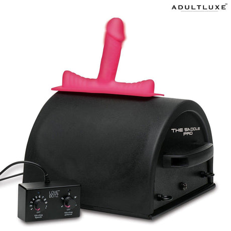 LoveBotz 50x Saddle Pro Sex Machine With 4 Attachments - AdultLuxe