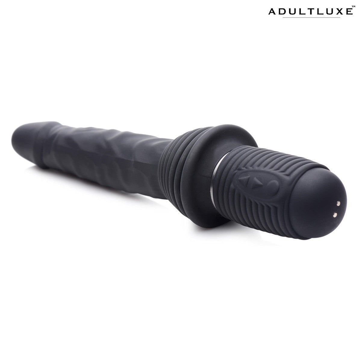 Master Series 10x Silicone Vibrating Thrusting Dildo - AdultLuxe