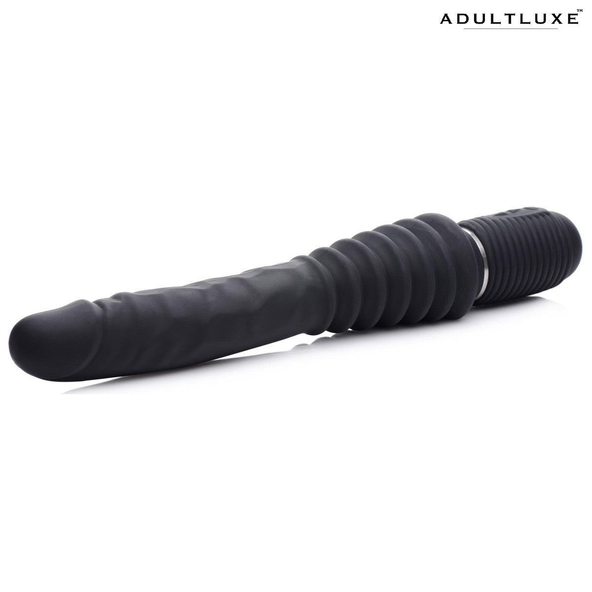 Master Series 10x Silicone Vibrating Thrusting Dildo - AdultLuxe