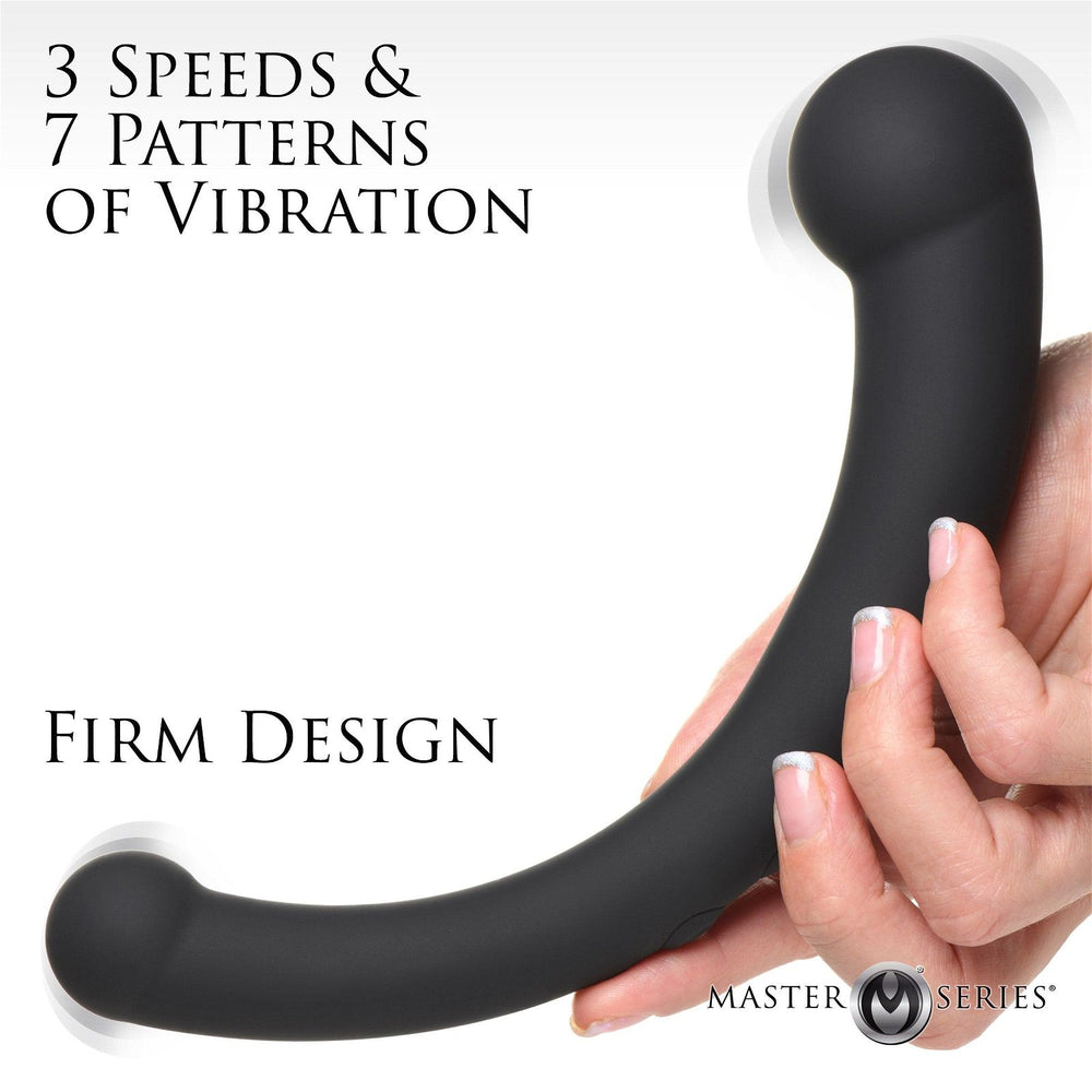Master Series 10x Vibrating Silicone Dual-ended Dildo - AdultLuxe