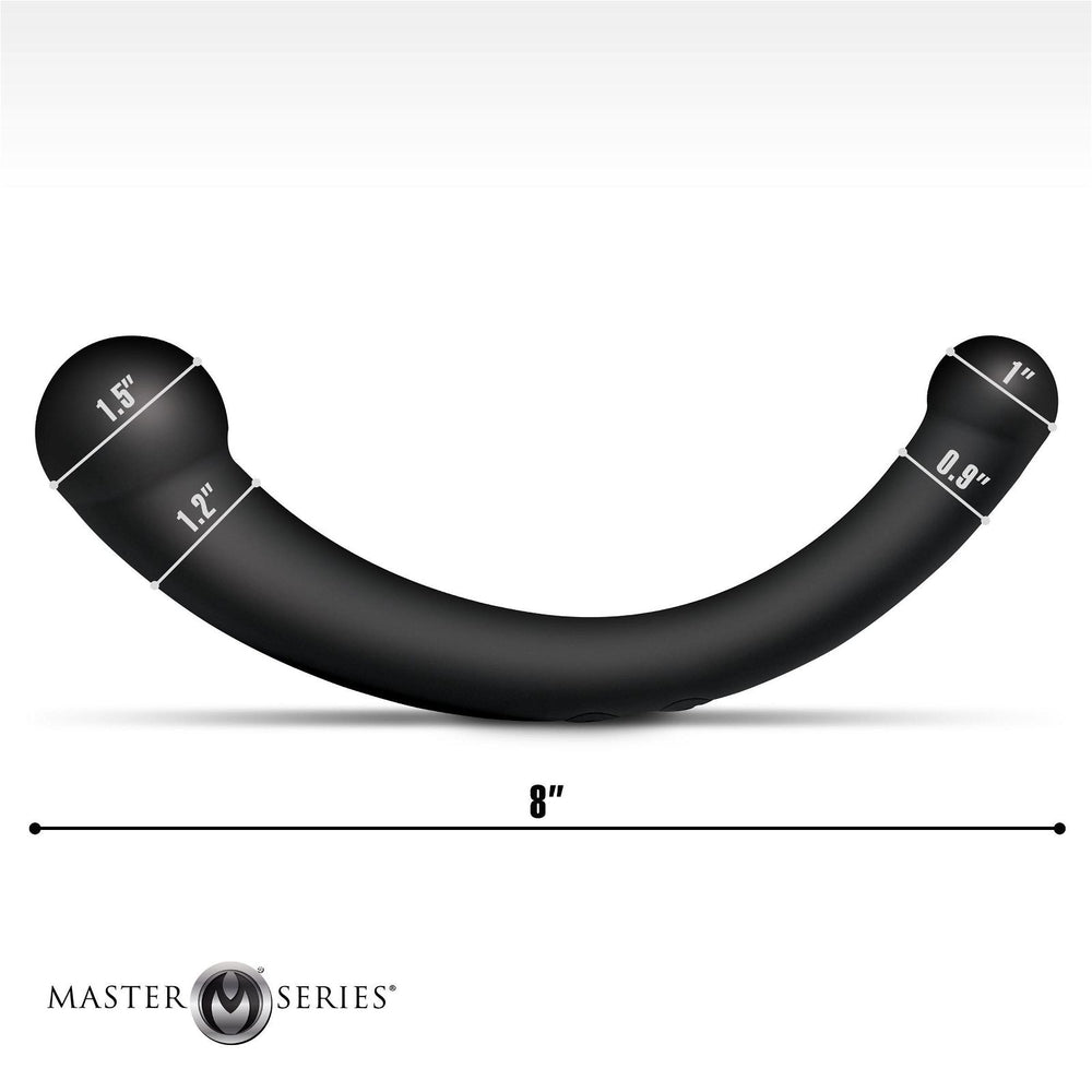 Master Series 10x Vibrating Silicone Dual-ended Dildo - AdultLuxe