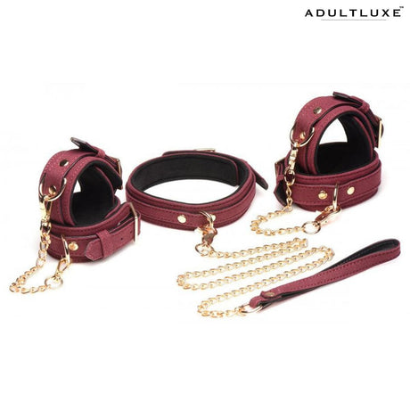 Master Series 6pc Velvet Bondage Set - AdultLuxe