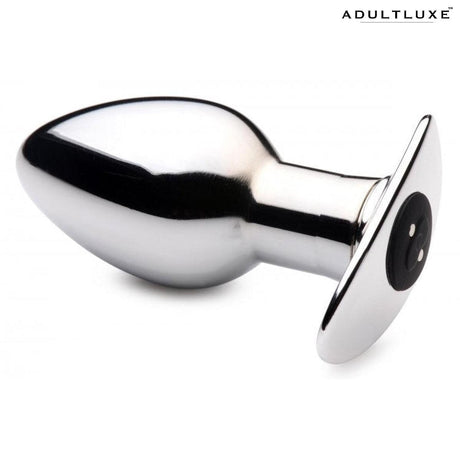 Master Series Chrome Butt Plug with Remote - AdultLuxe