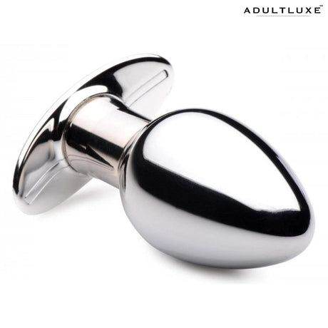 Master Series Chrome Butt Plug with Remote - AdultLuxe