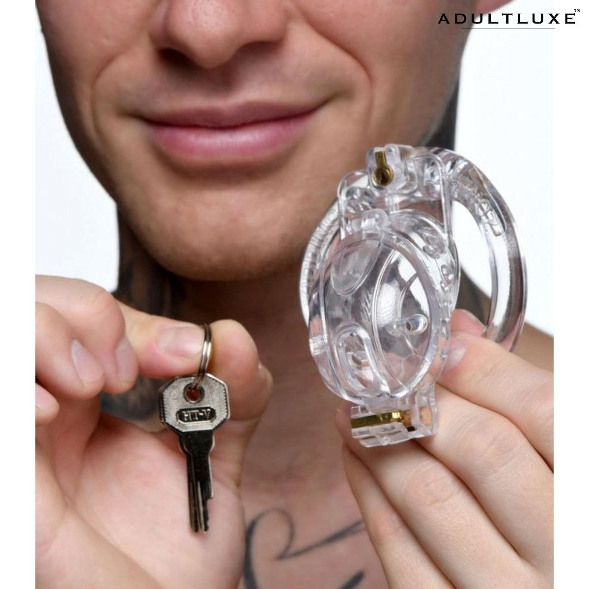 Master Series Custome Lockdown Chastity Cage - AdultLuxe