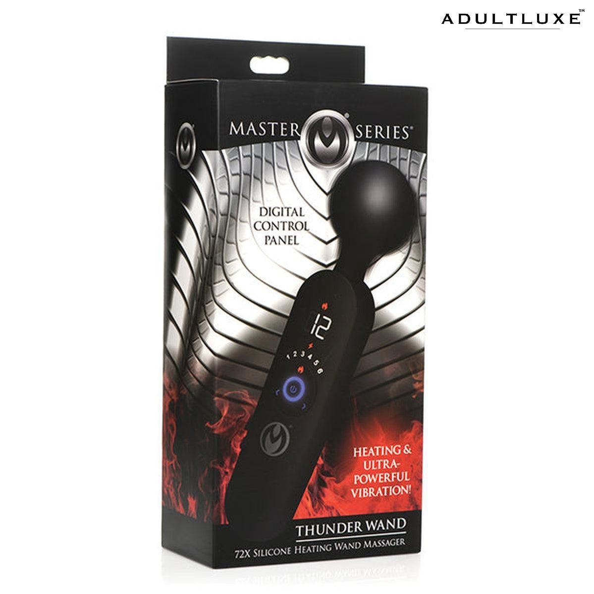 Master Series Thunder Silicone Heating Wand Massager - AdultLuxe