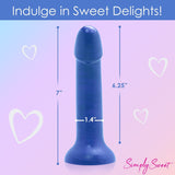 Metallic Platinum Silicone 7 Inch Dildo - AdultLuxe