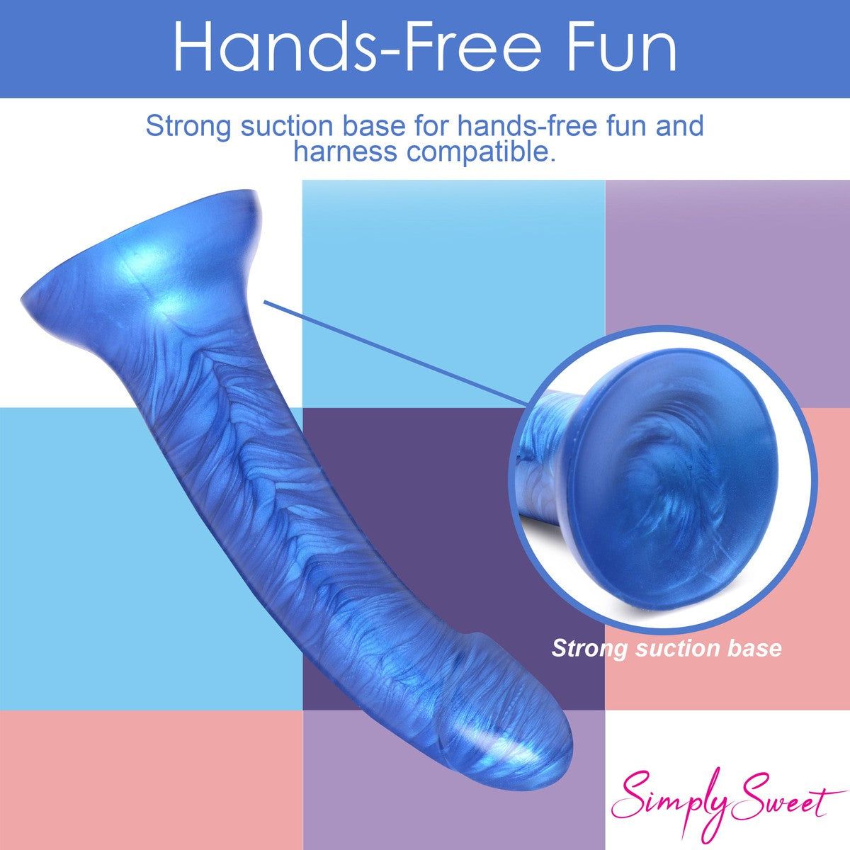 Metallic Platinum Silicone 7 Inch Dildo - AdultLuxe