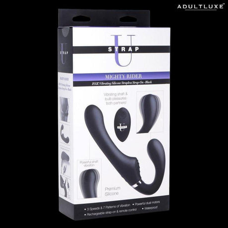 Mighty Rider Remote Control Vibrating Strapless Strap-On Vibrator - AdultLuxe