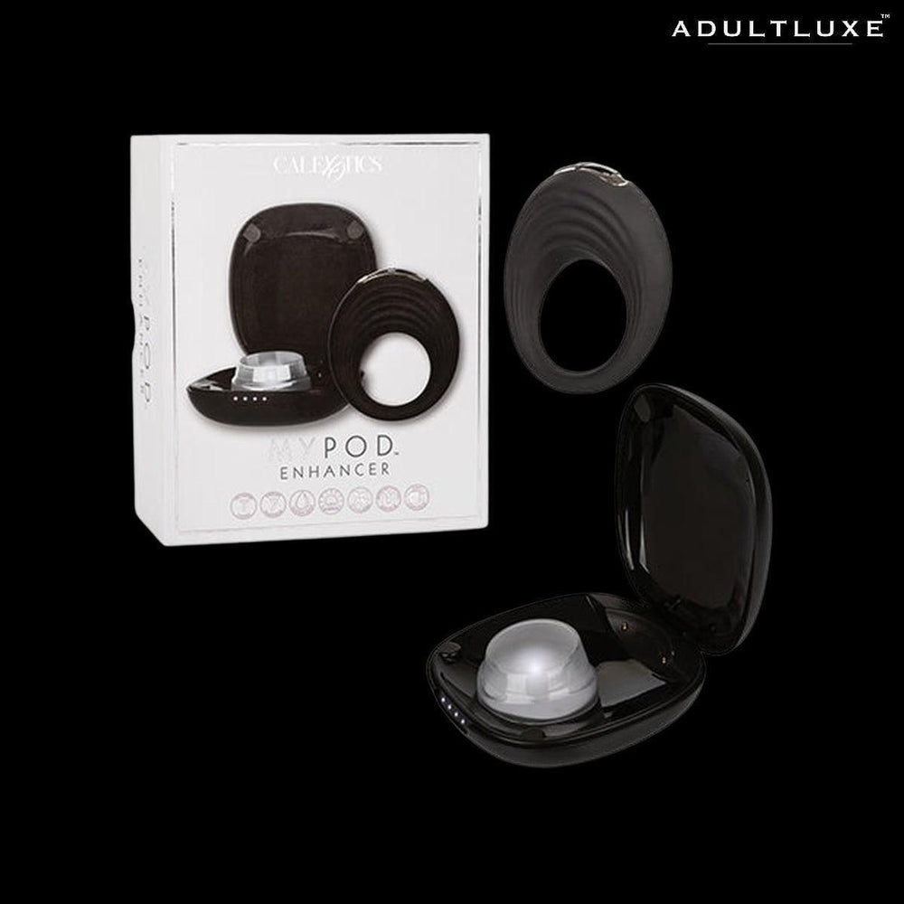 My Pod Enhancer Vibrating Cock Ring with UV Stanitizing Case - AdultLuxe