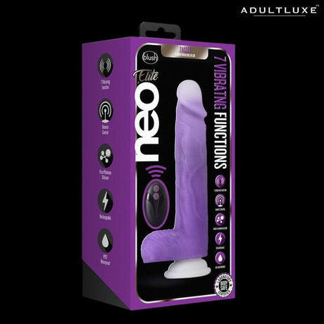 Neo Elite Encore 8 inches Vibrating Silicone Dildo - AdultLuxe