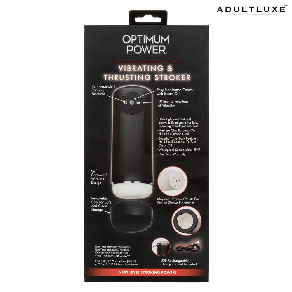 Optimum Power Vibrating & Thrusting Stroker-Next Level Stroking Power - AdultLuxe
