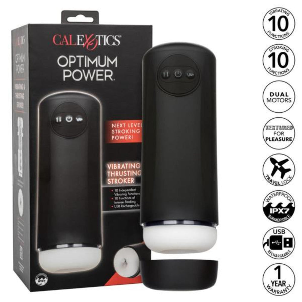 Optimum Power Vibrating & Thrusting Stroker-Next Level Stroking Power - AdultLuxe