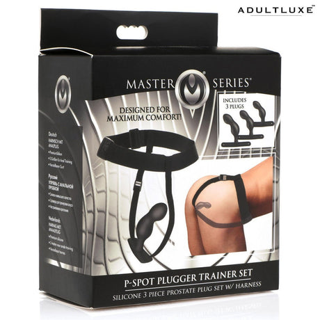 P-spot 3 Piece Silicone Trainer Set With Harness - AdultLuxe