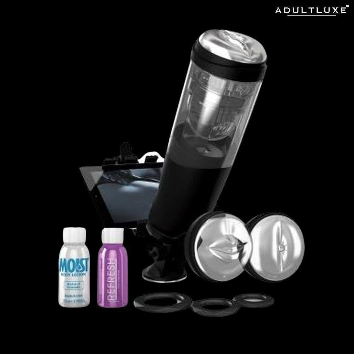 PDX Elite Deluxe Mega Bator Rechargeable Stroker with stand - AdultLuxe
