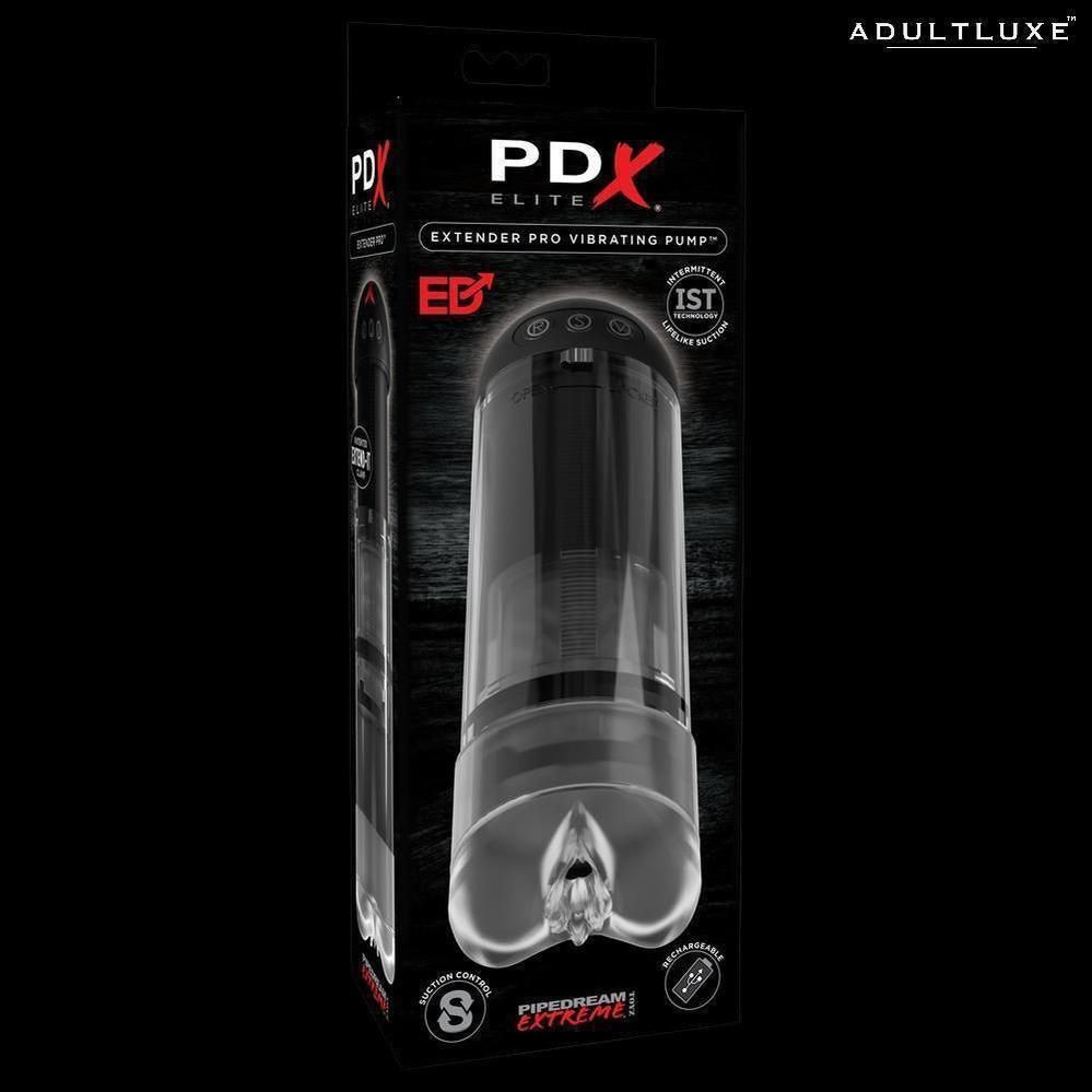 PDX Elite Extender Pro Vibrating Penis Pump - AdultLuxe