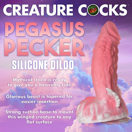 Pegasus Pecker Winged Silicone Dildo - AdultLuxe