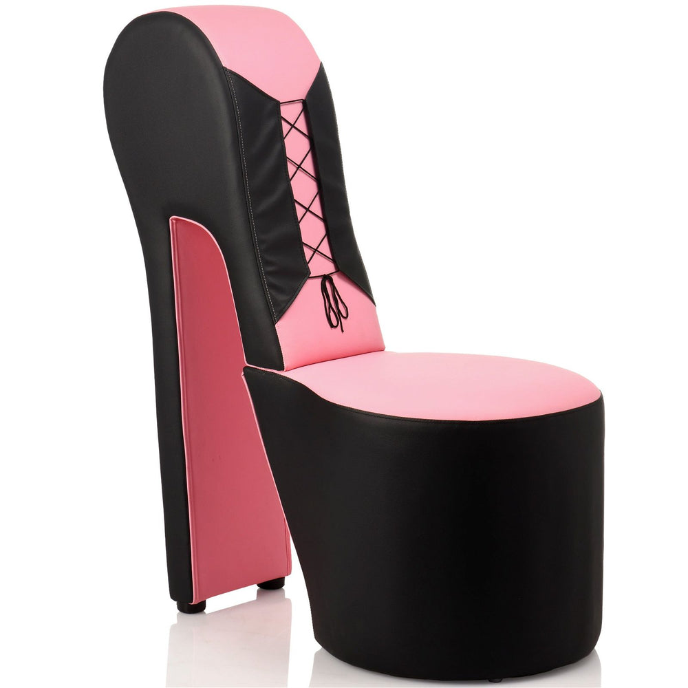 Pink Stiletto Corset Throne Chair - AdultLuxe